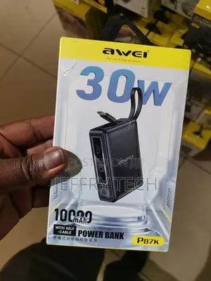 Awei P87k 10000mah 30w Powerbank Built-in Cable Power Bank