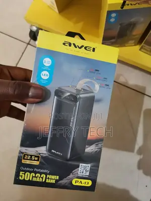 Awei 50000 M Ah Fast Charging 22.5w Portable Powerbank-(Pa-