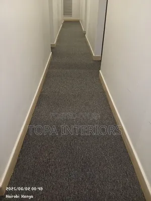 Non Fluffy Office Corridor Wall to Wall Carpets Installation