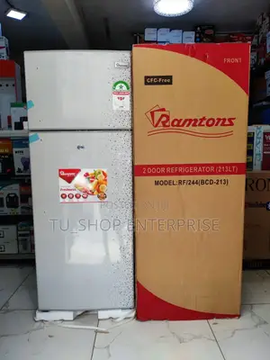 *Ramtons Double Door Fridge 213litres Rf244