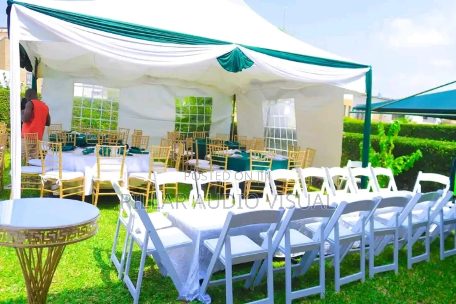 The Foldable White Seats Also Brown Foldable Seats for Hire