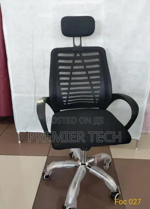 Assembled Secretarial Chair With Head Rest