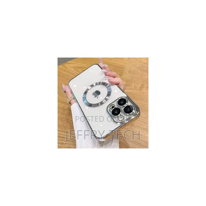 Outervan Luxury Clear Plated Case for iPhone 14 Pro Magsafe
