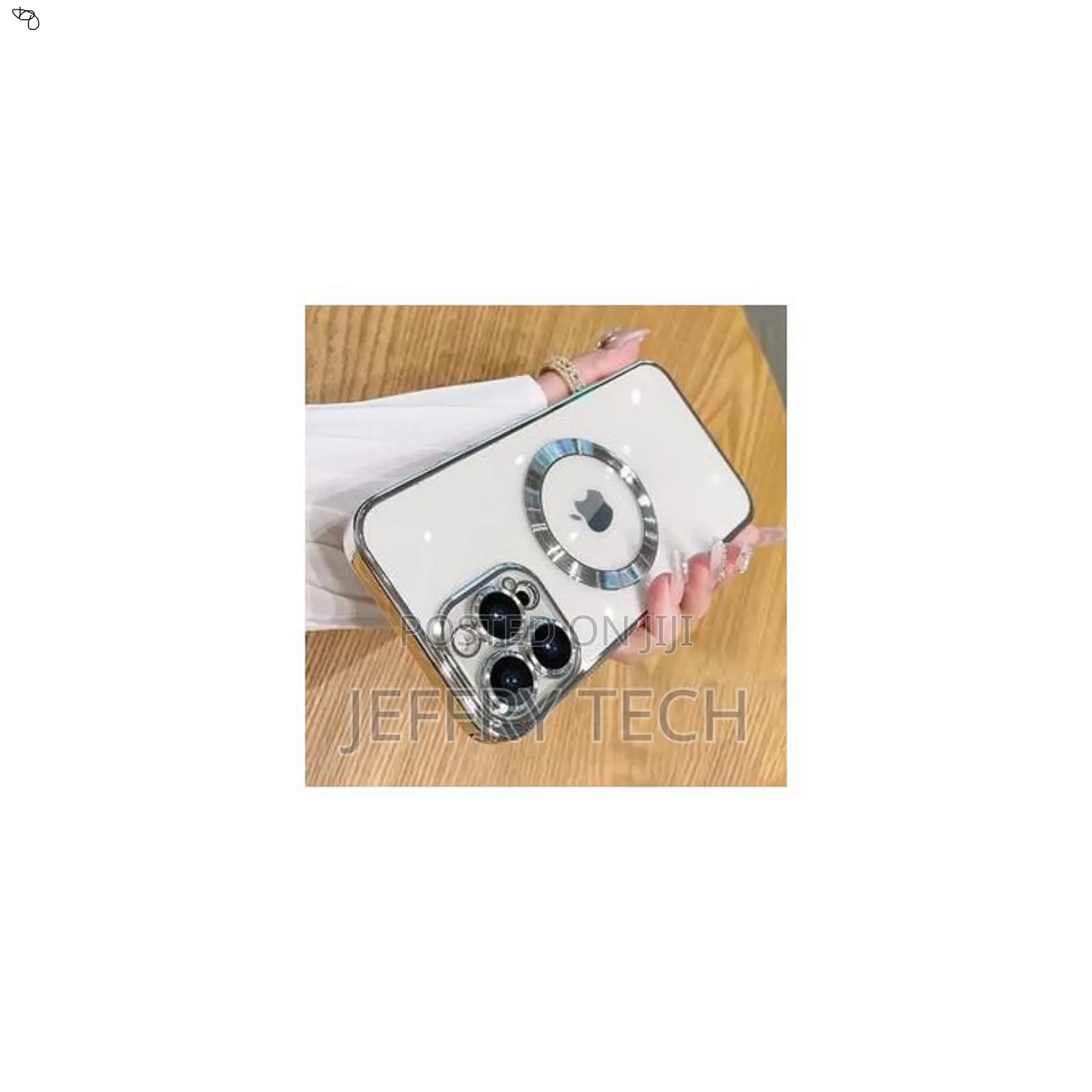 Outervan Luxury Clear Plated Case for iPhone 14 Pro Magsafe