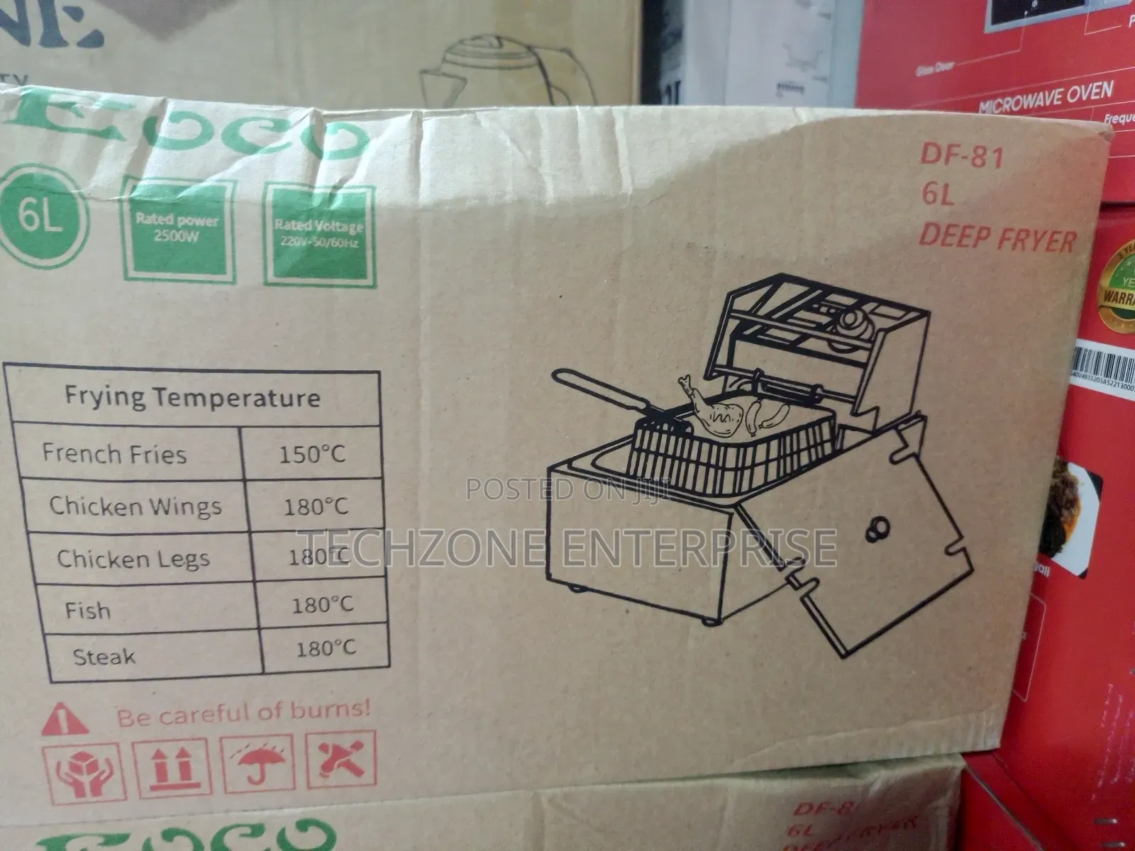Eoco 6 Litres Single Deep Fryer With Adjustable Temp 