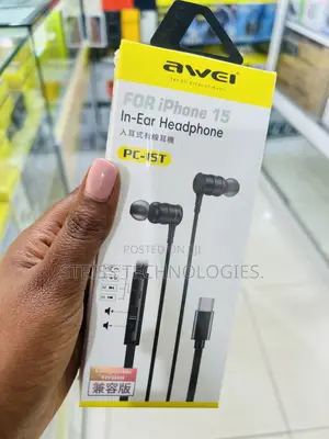 Awei iPhone 15 Type C Earphones.