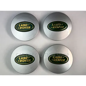 4pcs Universal Silver Green Land Rover Alloy Wheel Caps