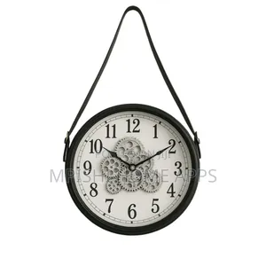 Strap Wall Clock 40cm Black White