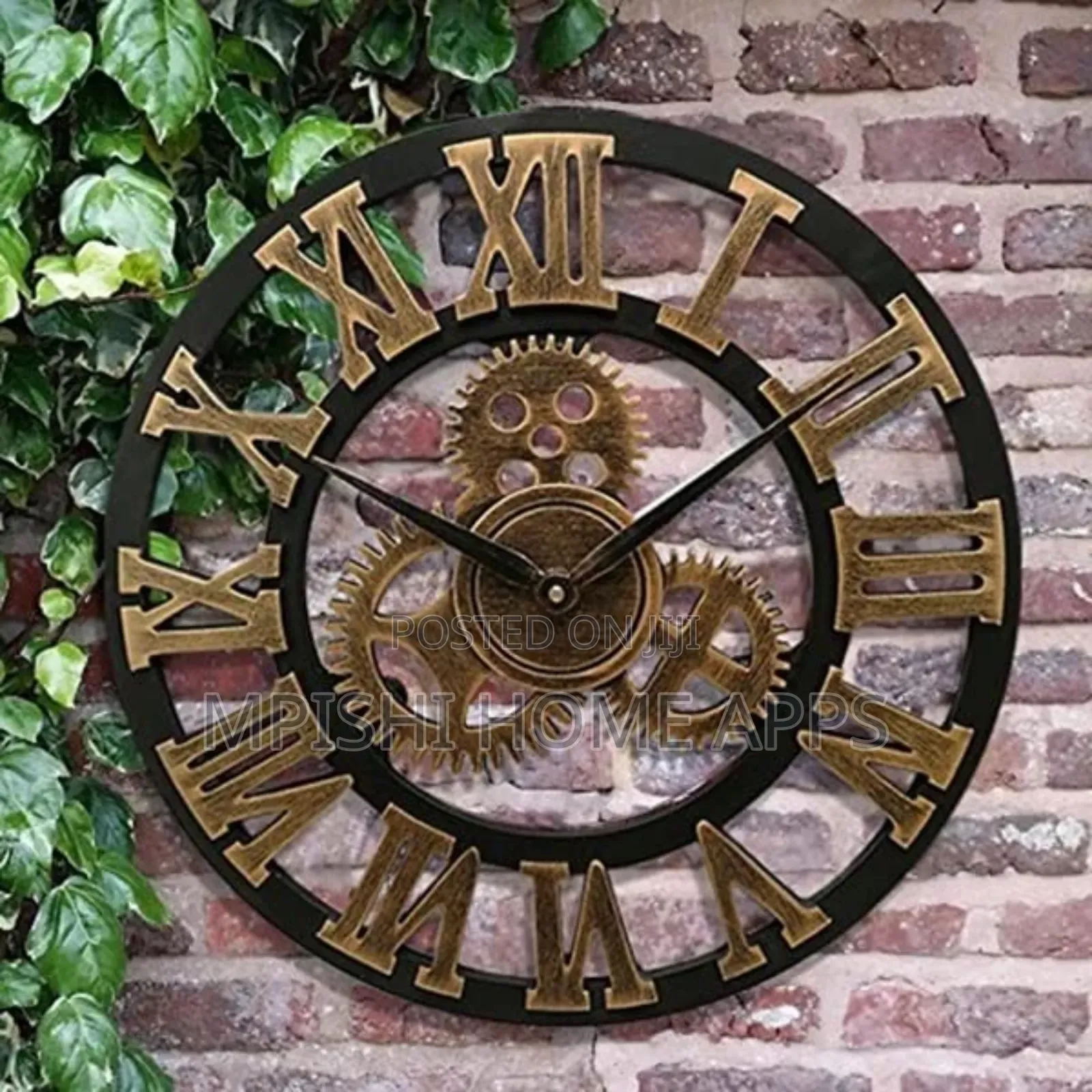 Roman Vintage Gear Wall Clock 60cm