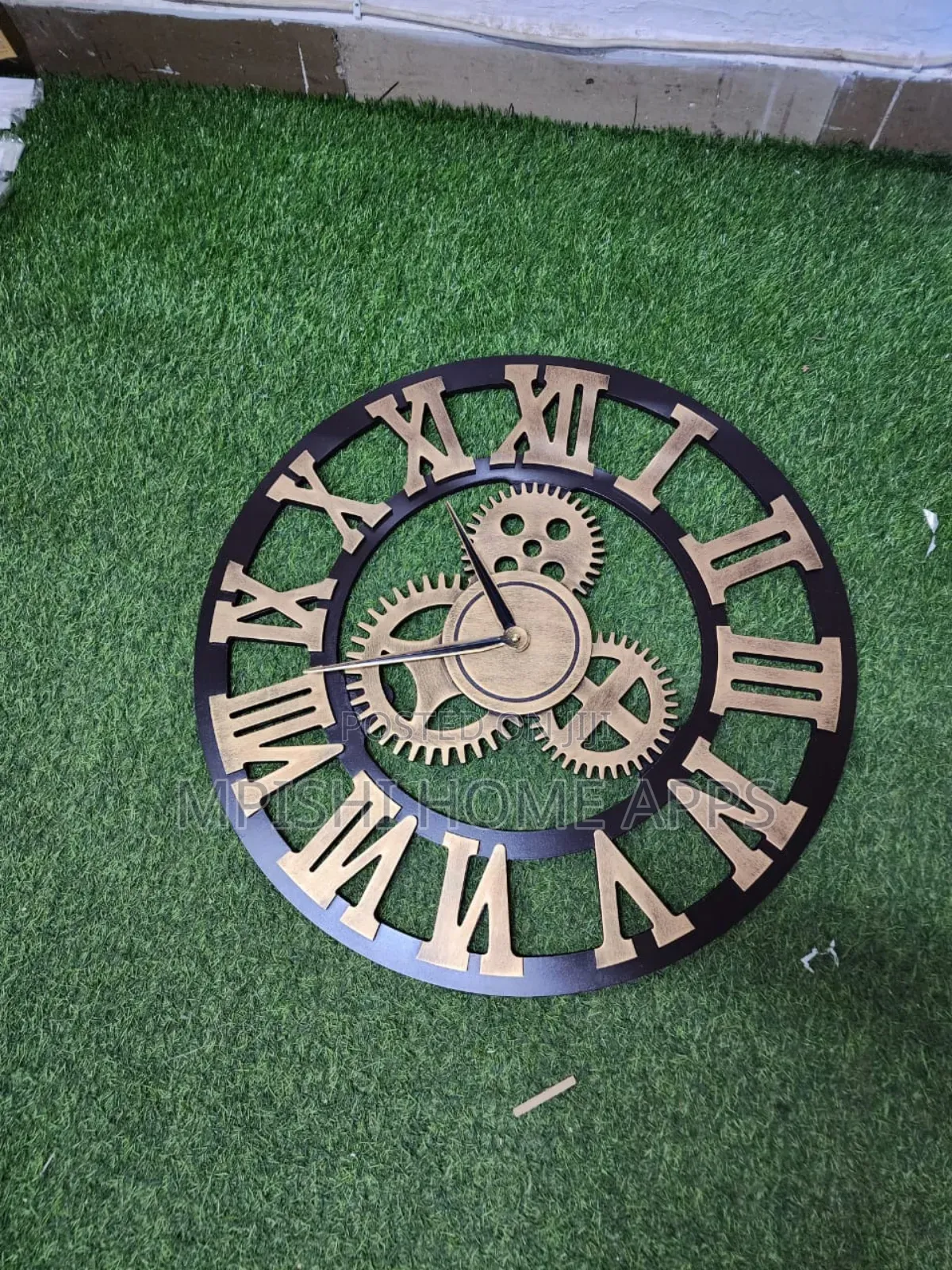 Roman Vintage Gear Wall Clock 60cm