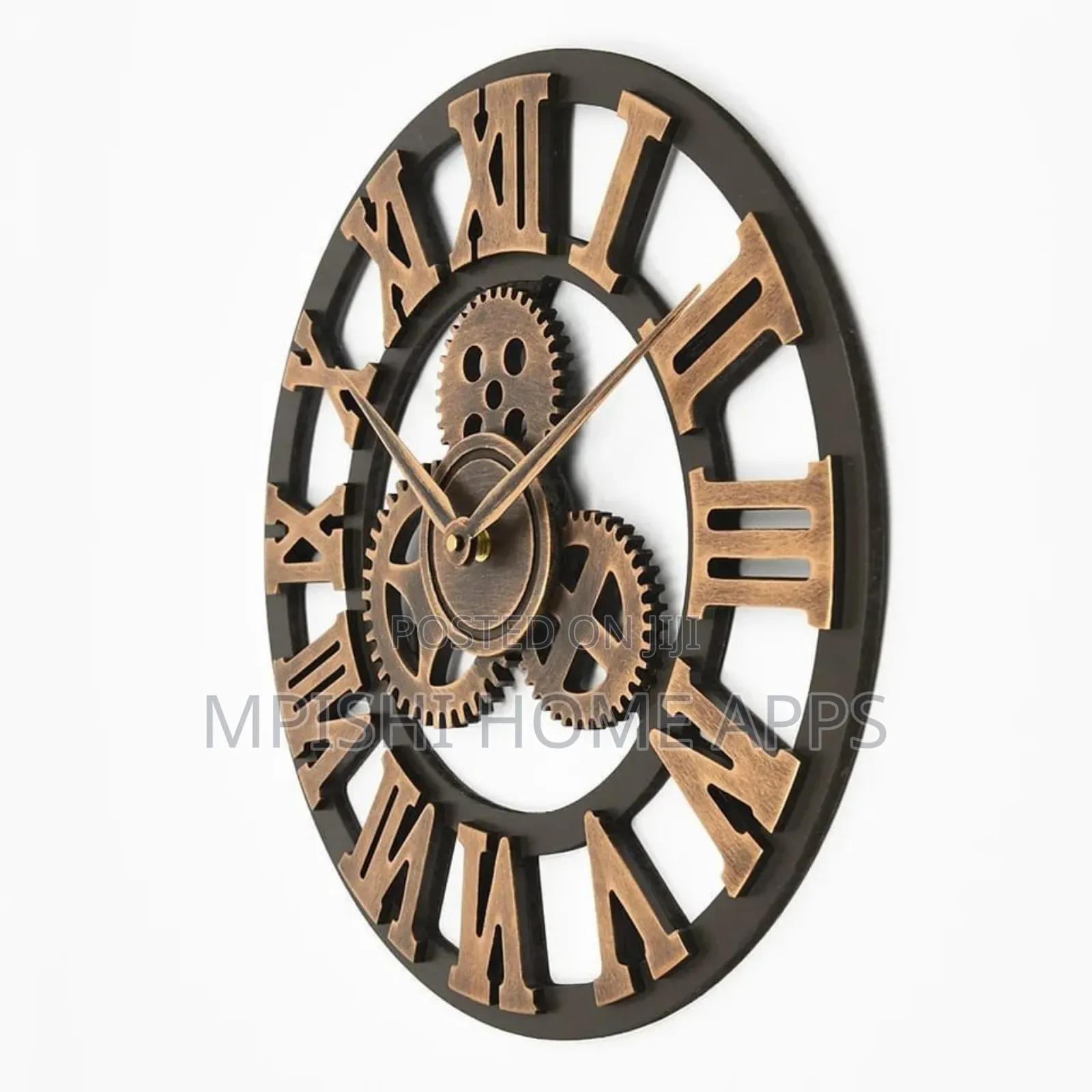 Roman Vintage Gear Wall Clock 60cm
