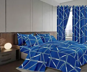 Quality 7pc Duvet Set Including Curtain