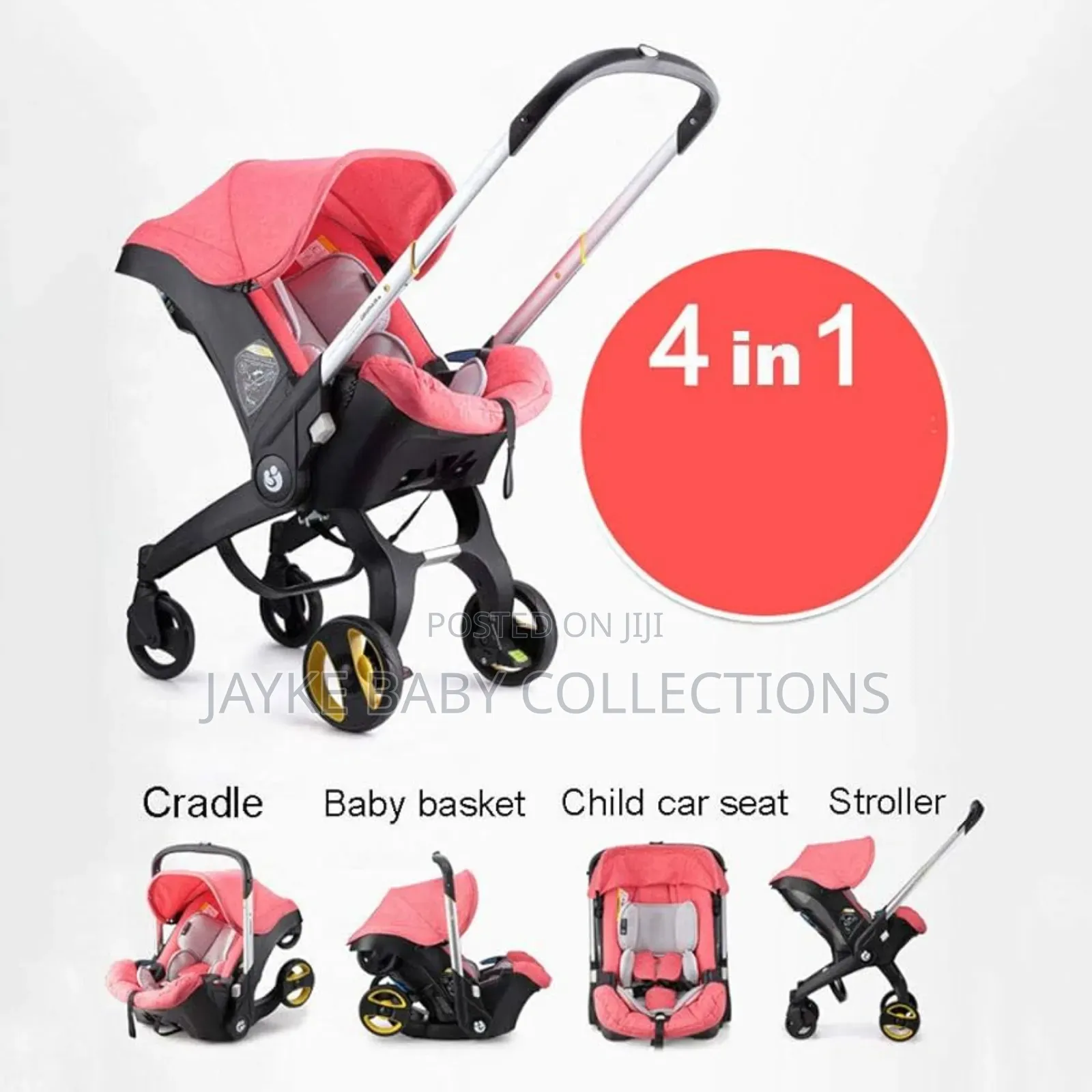 4-in-1 Foldable Baby Stroller Pram for 0–3 Years