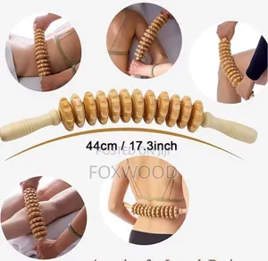 Curved Wood Massage Roller Stick