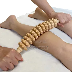 Curved Wood Massage Roller Stick
