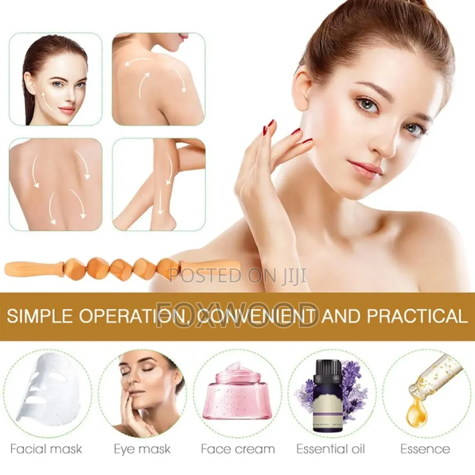 2in1 Set Of Wood Massage Tools