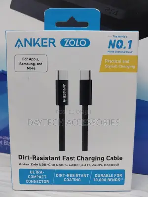 Anker Zolo Usb C to Usb C 240w Braided Fast Charging Cable