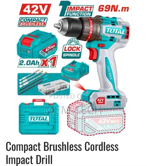 Total Tidli426981 Compact Brushless Cordless Impact Drill