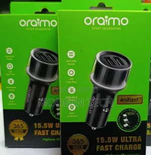 Oraimo Highway 15 15.5w Car Charger With 3-in-1 Cable