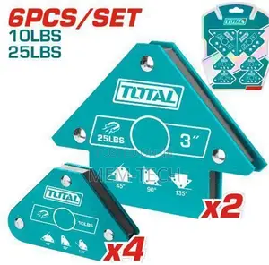 Total Tamwh6002 6 PCS Magneticnwelding Holder Set
