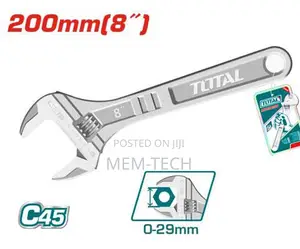 Total Tht101083 Adjustable Wrenchlength:200mm(8")