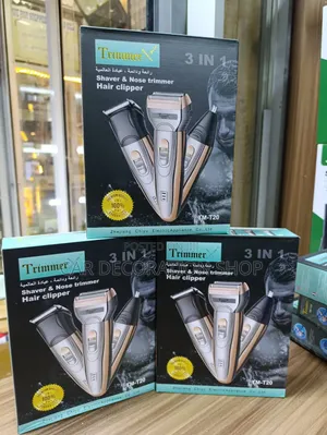 Recheargable Shaver and Nose Trimmer Hair Clipper Set C