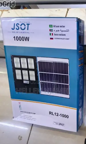 Jsot 1000watts Solar Security Street Light With Metal Pole.