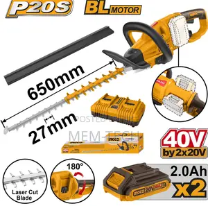 Ingco Chtli400282 Lithium-Ion Hedge Trimmer : 40v (20v+20v)