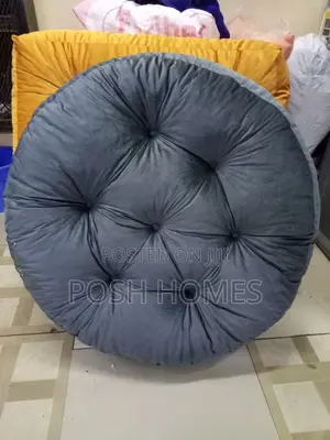 Grey Round Floor Pillows