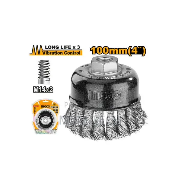 Ingco Wb21005 Wire Cup Brush "Dia: 100mm, 4""