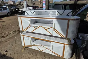 Modern Oval Tv Stand 6 Fitt With Led Lights