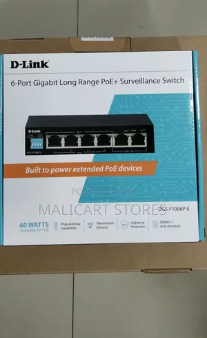 D-Link 6-Port 10/100 Long Range Poe+ Surveillance Switch