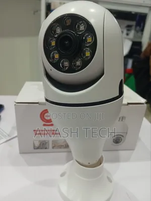 1080p Full PTZ Rotating Dual Lens Screen Wifi Bulb Camera
