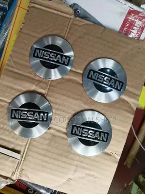4pcs Nissan Siver Stick on Rim Centre Cap Stickers