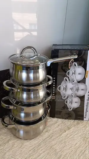8 Pieces Edenberg Eb-3717 Stainless Steel Cookware Set