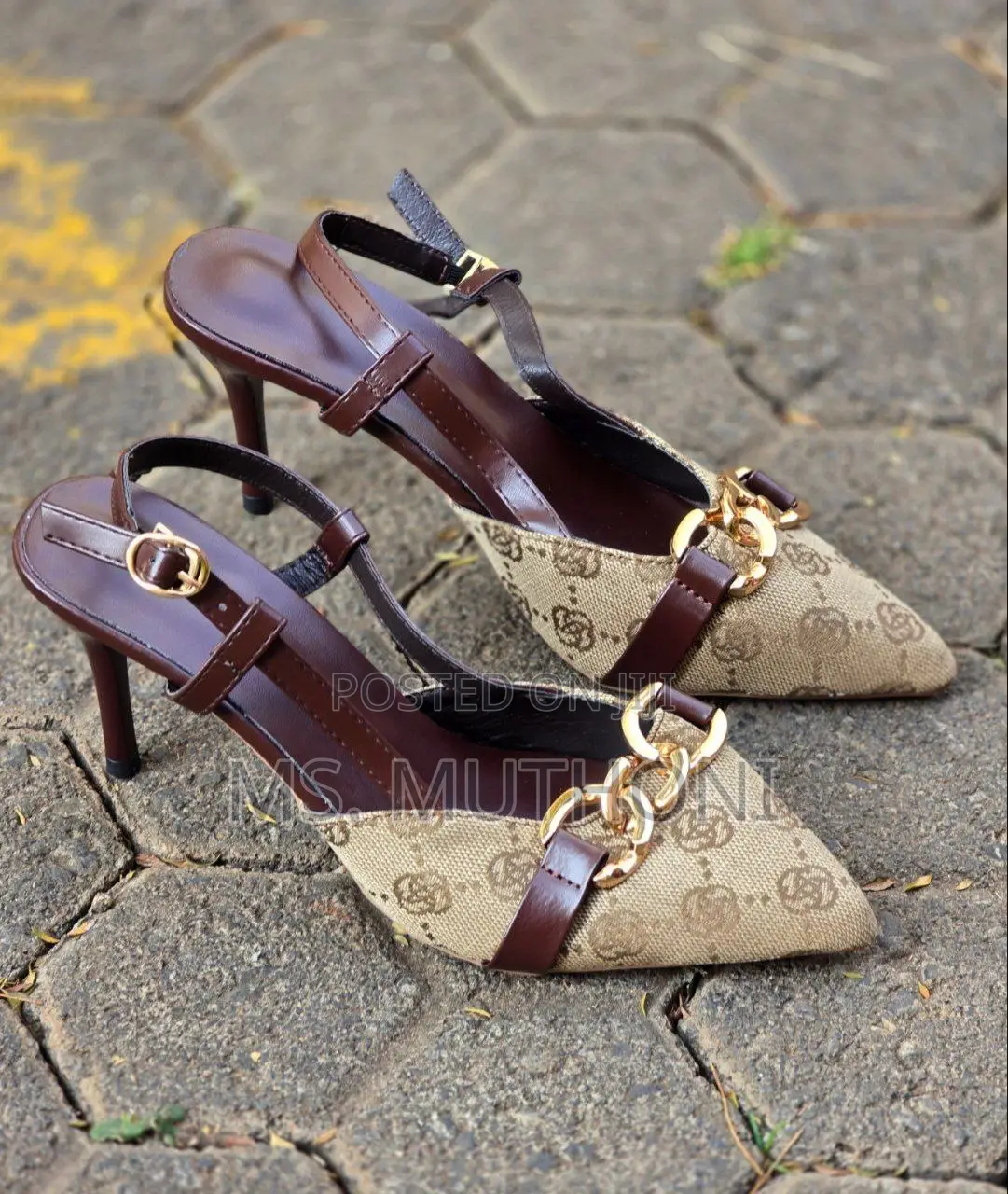 Sophisticated Pointy Sling Back Kitten Heels