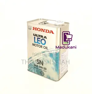 Honda Ultra Leo Sn Sae 0w 20 Fully Synthetic Engine Oil 4l