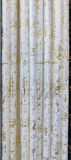 White Gold White Marble Curtains Available