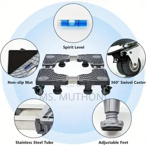Heavy-Duty Double Tube Fridge/Washing Machine Stand (70-90 )