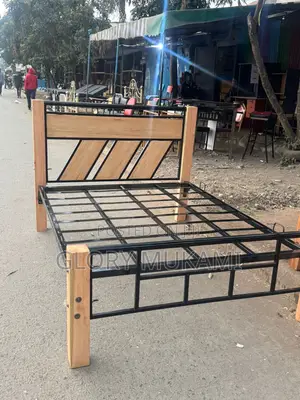 5by6 Metallic Wooden Bed