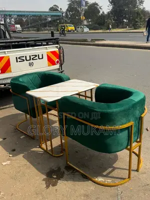 Green Set Manicure Chairs And Table