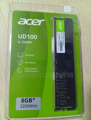 Acer Ud100 Ddr4 Desktop Ram 8gb 3200