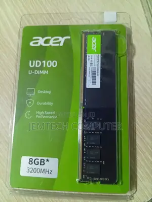 Acer Ud100 Ddr4 Desktop Ram 8gb 3200