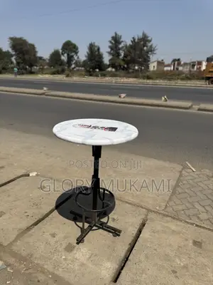 Round Marble High Table