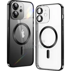 Bypovk iPhone 11 Black Plated Clear Magsafe Case