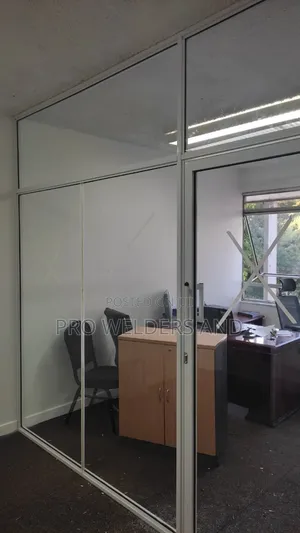 Aluminum Glass Partitions – Modern Office Upgrade"