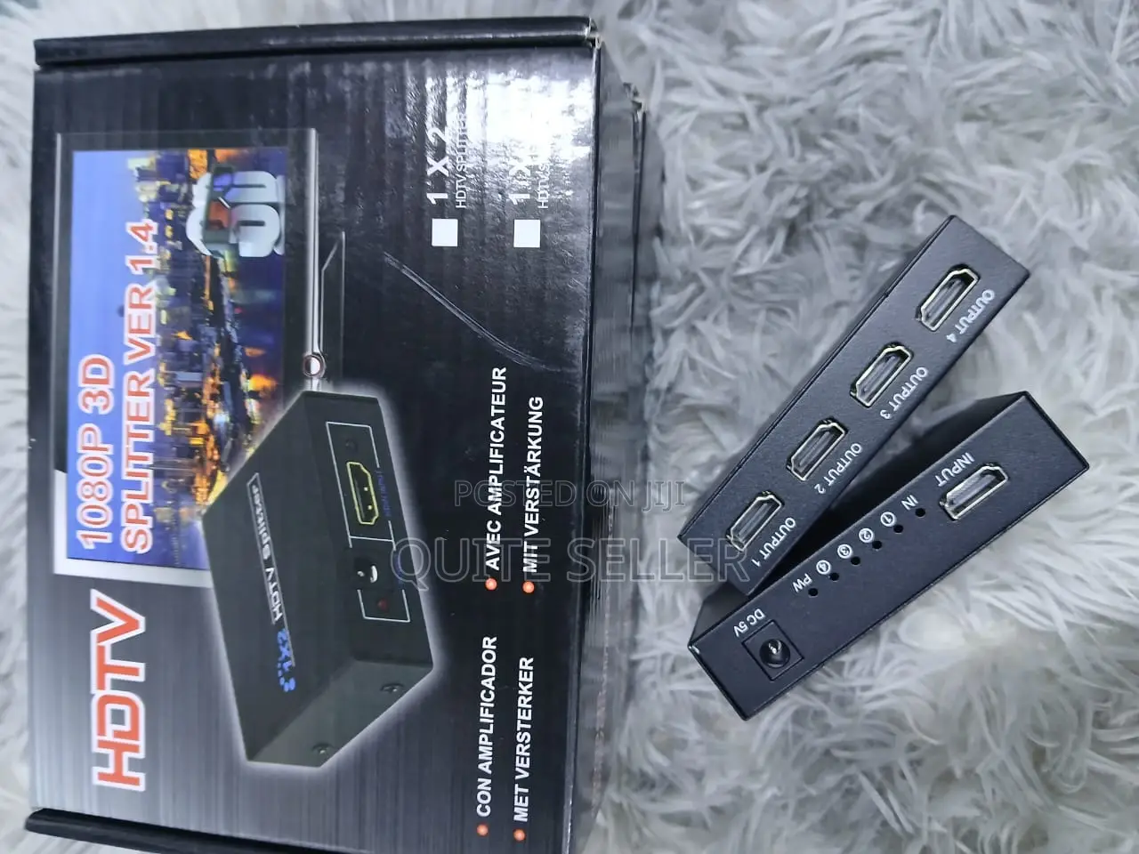 1x4 Hdmi Splitterout HDM Splitter Audio Video Box Support 3d