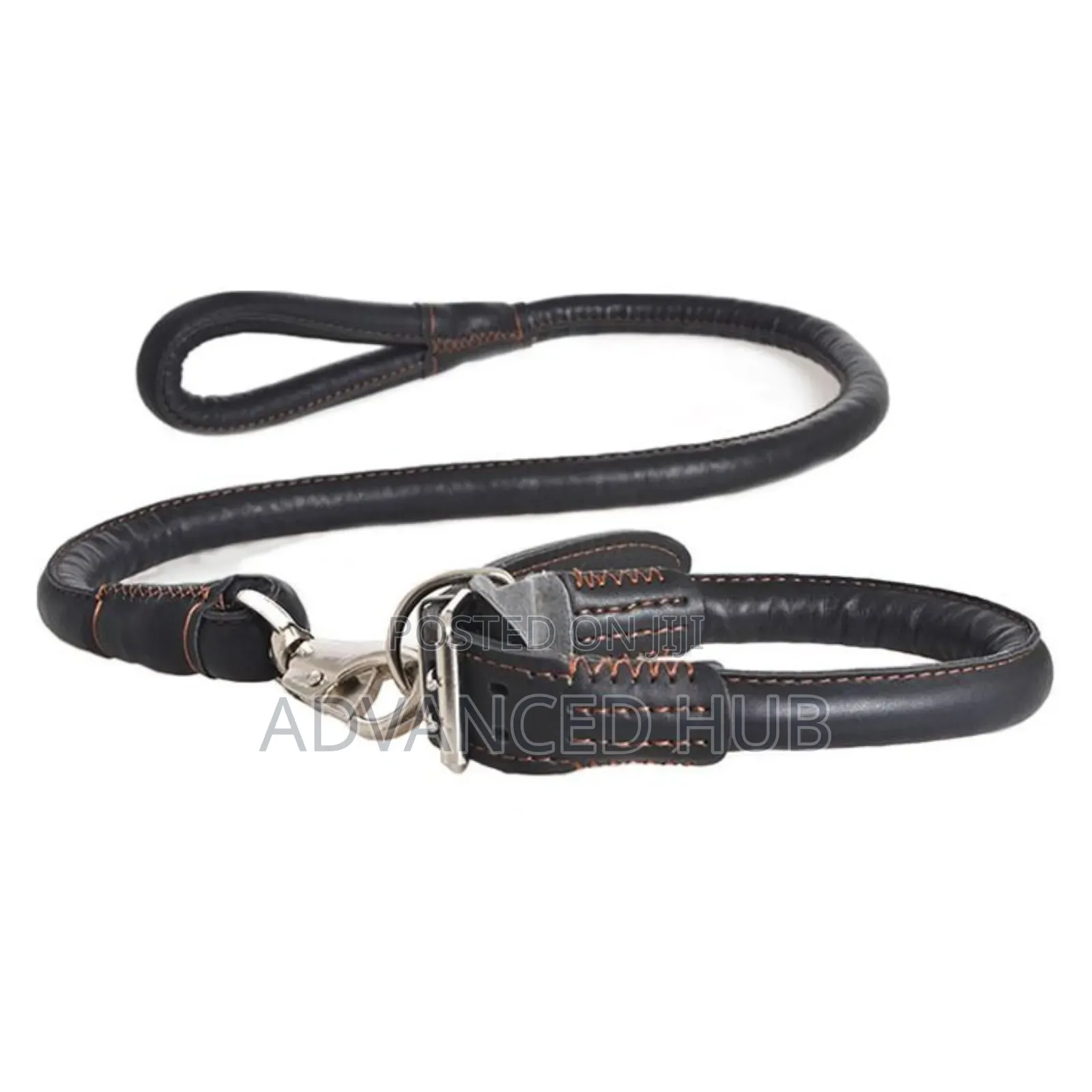 Complete Easy Grip Leather Dog Colar and Leash