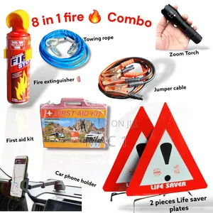 8 in 1 Fire Combo Car Emergency Kit Road Side Safety Kit