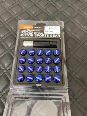 20pc Rays Blue Straight Type Lug Wheel Nut